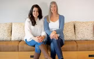 Samantha and Kelly, founders of Results by Nature® hormone-safe skincare.